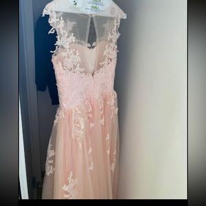 Blush pink dress. Size small. Worn once, dry cleaned